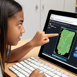 **

A coding mentor guiding a student through a personalized learning path on a digital interface. The mentor is pointing to a roadmap filled with various coding languages and project milestones. The student looks engaged and motivated. Keywords: coding mentor, personalized learning, roadmap, guidance, student engagement.

**