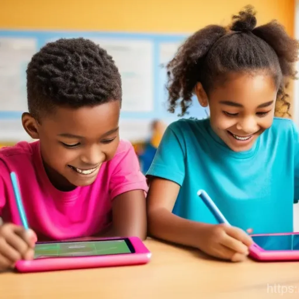 코딩교육지도사와 학습 자료 개발 사례 - **Image Prompt 1: Joyful Elementary Coding Class with Diverse Students**
    A vibrant, sunlit eleme...