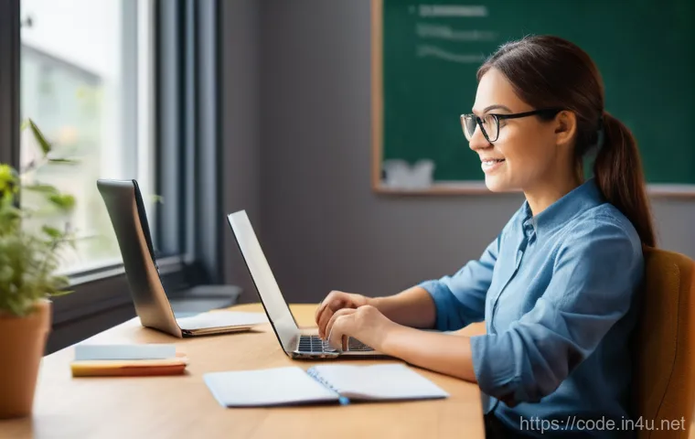 코딩교육지도사와 학습자 동기 부여 방법 - **Prompt 2: Engaging and interactive coding class with robots and games**
    "A vibrant and colorfu...