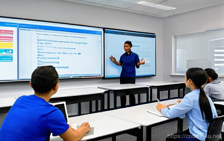 코딩교육지도사와 통합 교과형 코딩 교육 - **Image Prompt 1: Joyful Young Coders in Action**
A vibrant, sunlit classroom filled with divers... 코딩교육지도사와 통합 교과형 코딩 교육 - **Image Prompt 1: Joyful Young Coders in Action**
A vibrant, sunlit classroom filled with divers...